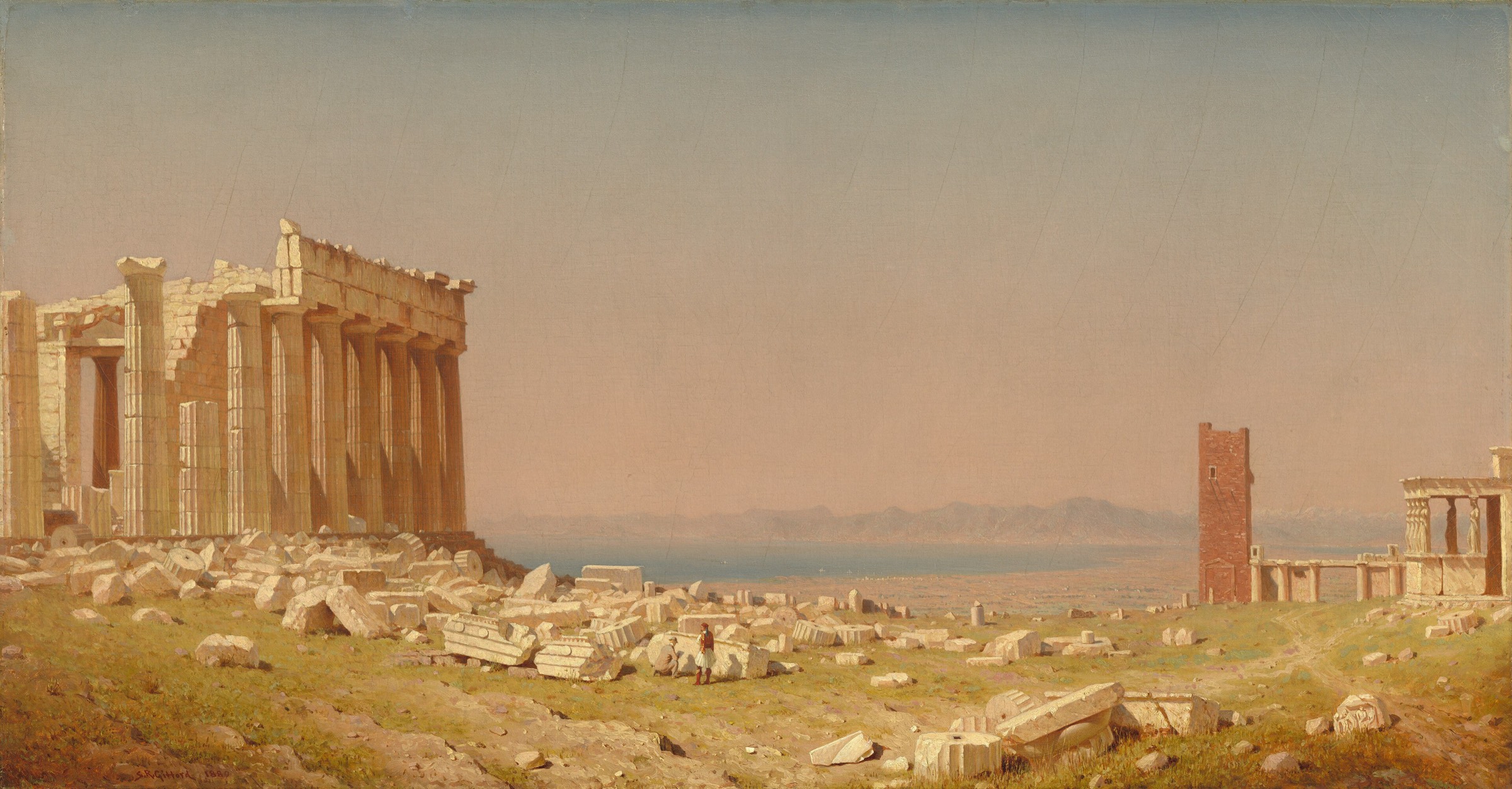 Sanford Robinson Gifford, Ruines du Parthénon (1880) · National Gallery of Art, Washington (CC0)