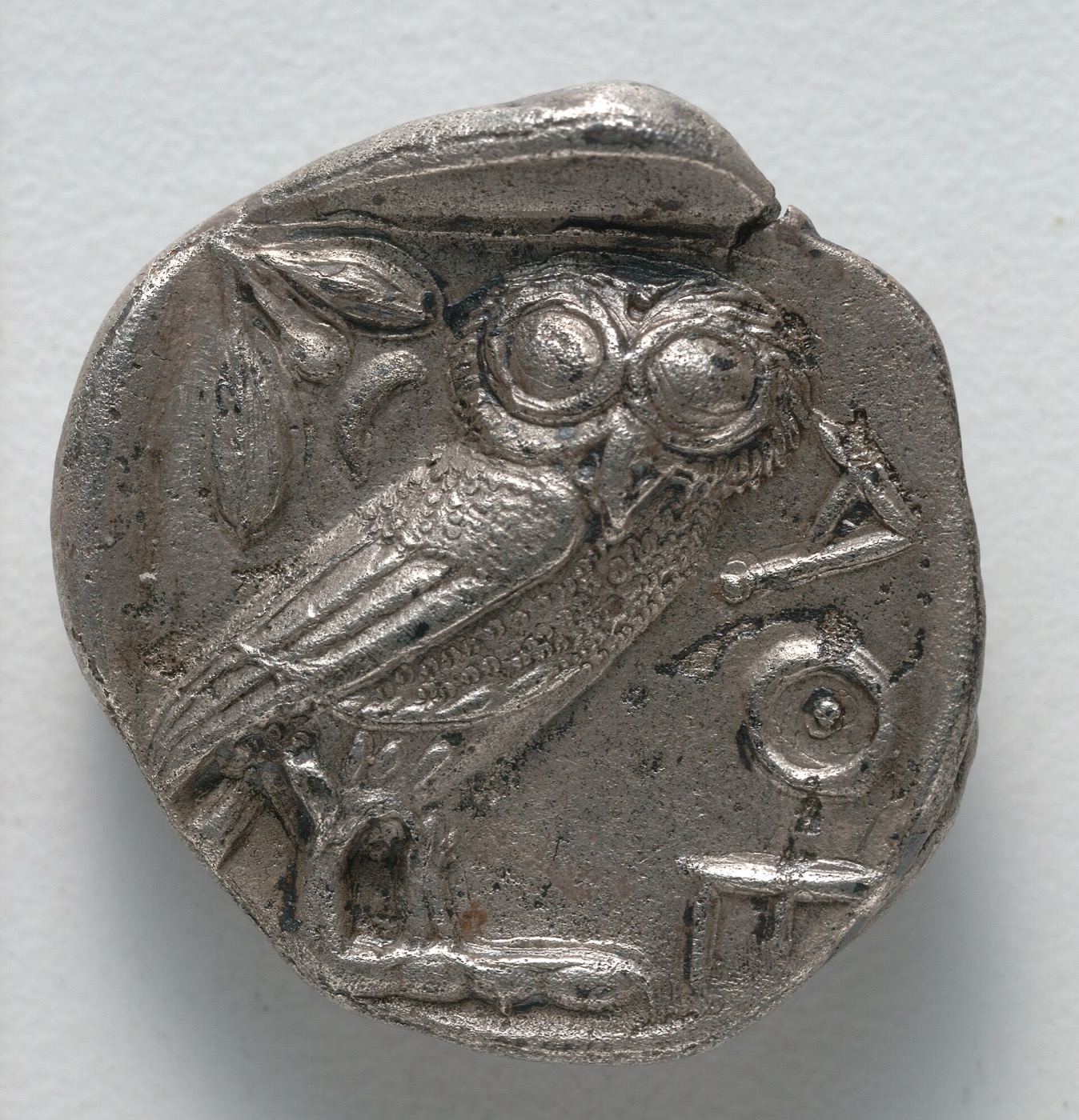 Tétradrachme d'Athènes à la chouette, Ve siècle av. J.-C. · Cleveland Museum of Art (CC0)